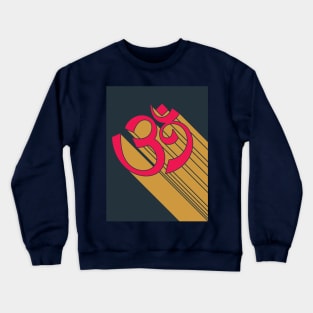 Om Symbol Retro Style with Big Drop Shadow 2 Crewneck Sweatshirt